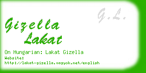 gizella lakat business card